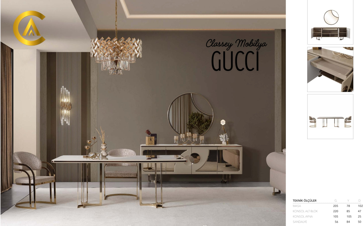 Classey #RVST25 - Gucci Yemek Odası Takımı