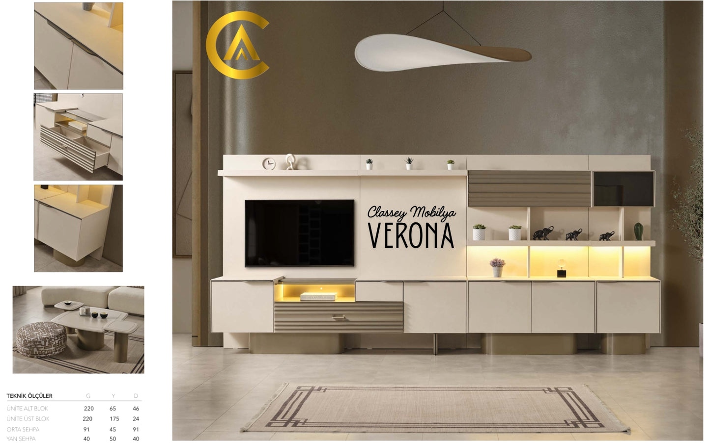 Classey Mobilya - VERONA TV Ünitesi #RVST25