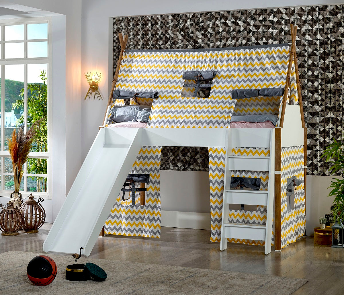 Classey Mobilya #EML09 - Montessori Sarı Gri Genç Odası