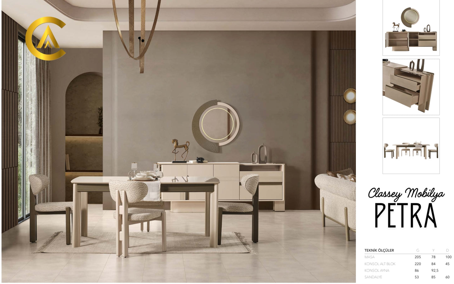 Classey #RVST25 - PETRA Yemek Odası Takımı