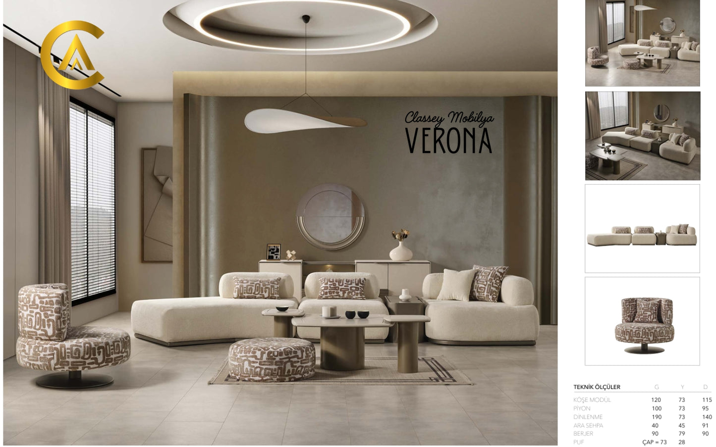 Classey Mobilya - VERONA Oturma Odası Takımı #RVST25