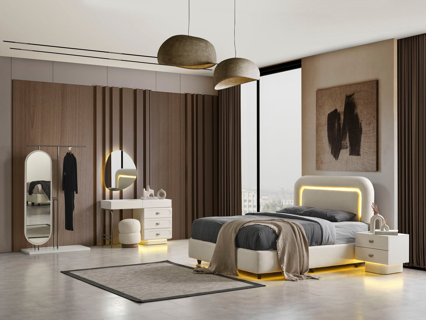 Classey Mobilya #HMST-KZ01 - Aura Yatak Odası