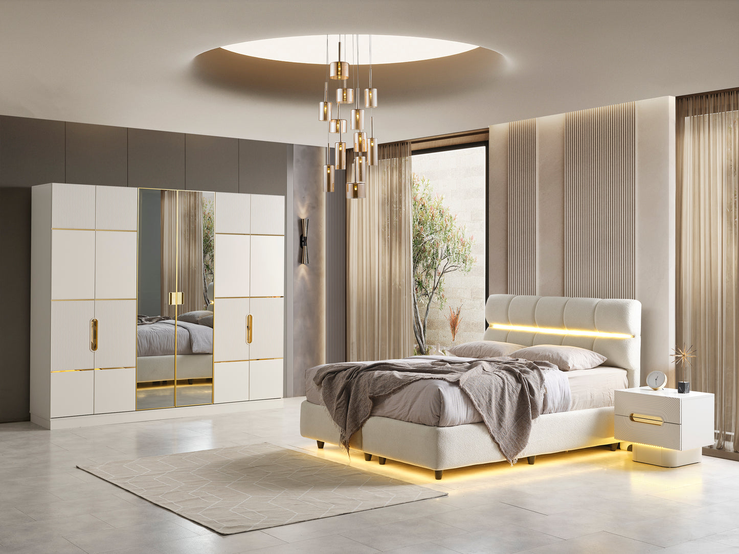 Classey Mobilya #HMST-KZ02 - Basel Yatak Odası