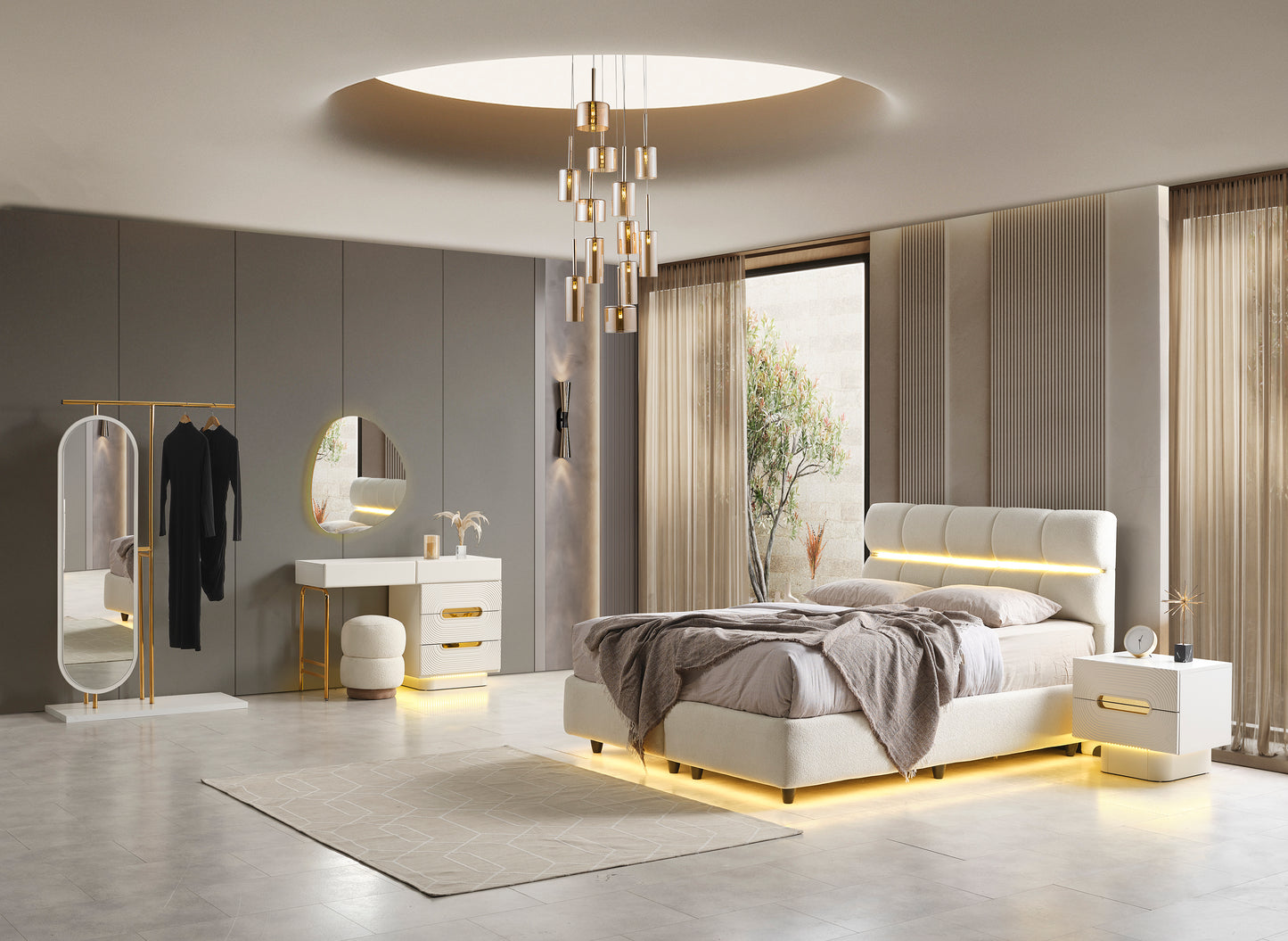 Classey Mobilya #HMST-KZ02 - Basel Yatak Odası