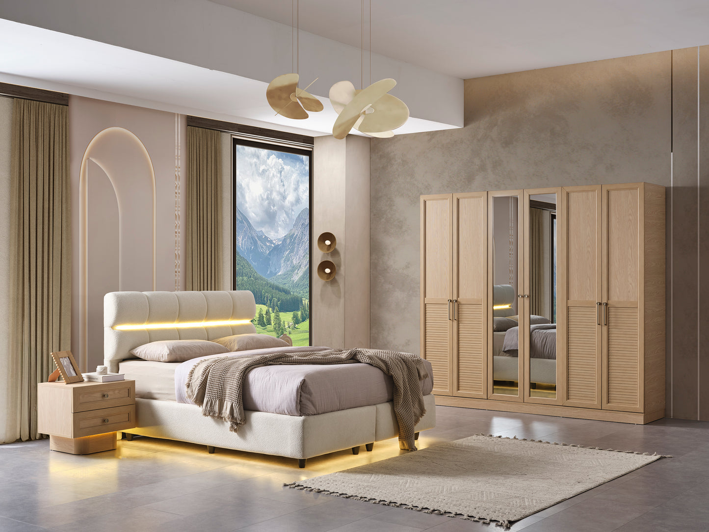 Classey Mobilya #HMST-KZ15 - Lupin Yatak Odası