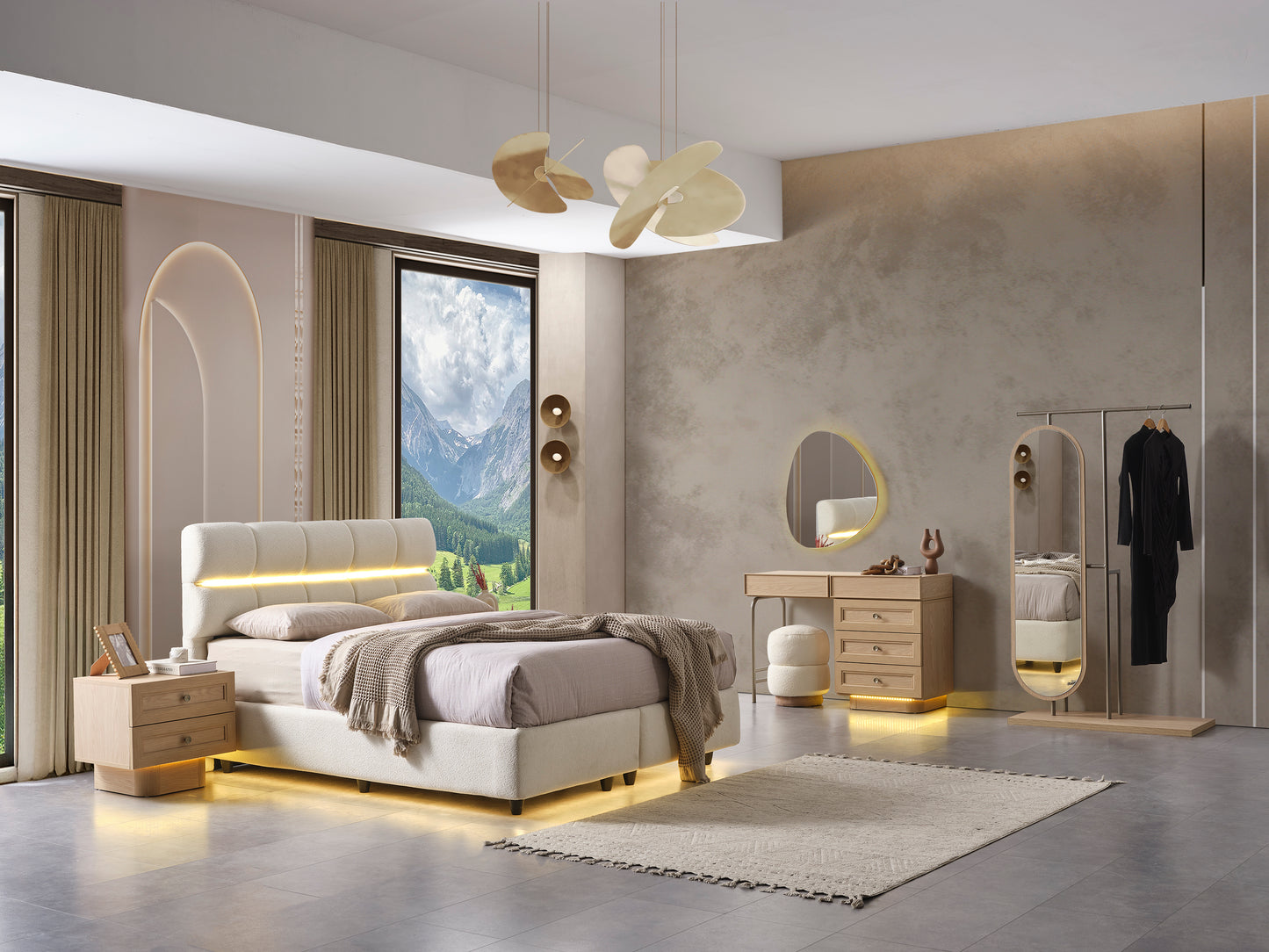 Classey Mobilya #HMST-KZ15 - Lupin Yatak Odası