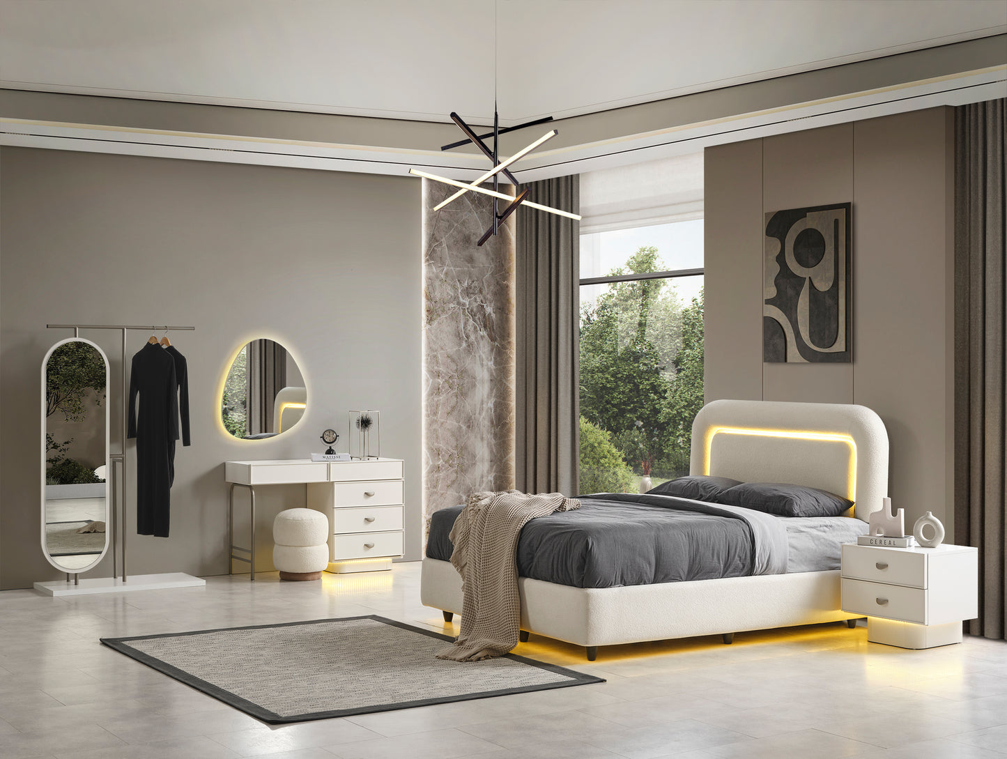 Classey Mobilya #HMST-KZ20 - Perla Yatak Odası