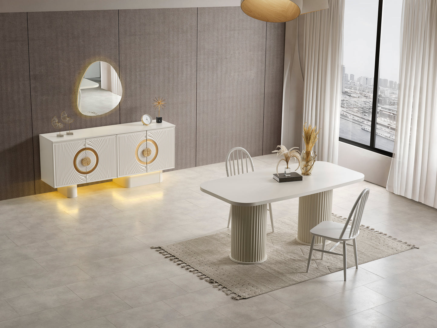 Classey Mobilya #HMST-KZ32 - Seramon Yemek Odası