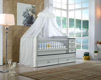 Classey Mobilya #EML21 - Zarif Beşik Sis Grisi Yenidoğan