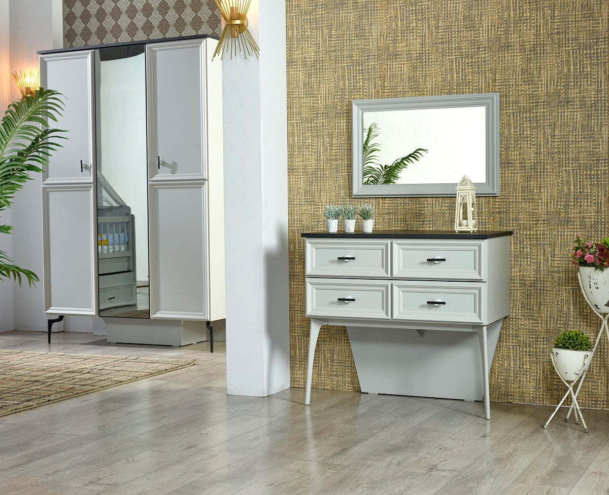 Classey Mobilya #EML21 - Zarif Beşik Sis Grisi Yenidoğan