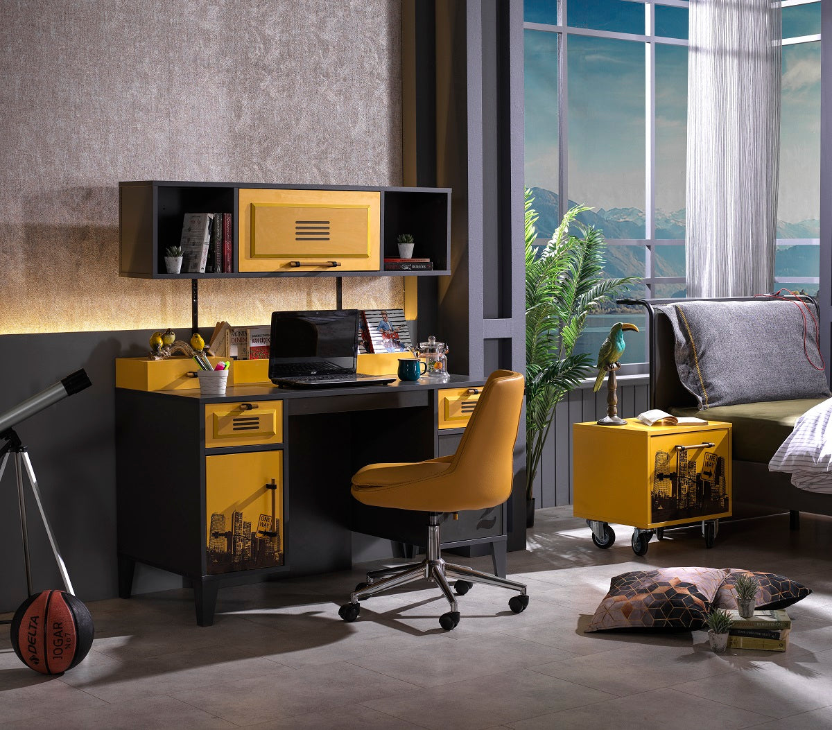 Classey Mobilya #EML19 - Tesla Sarı Genç Odası