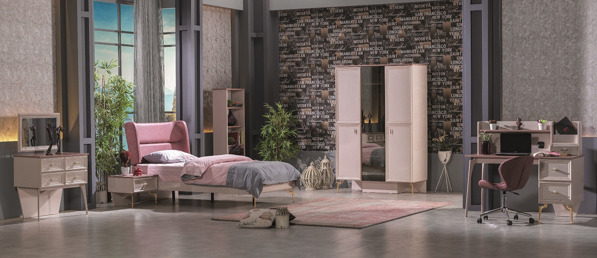 Classey Mobilya #EML23 - Zarif Pembe Genç Odası