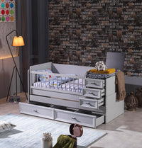 Classey Mobilya #EML21 - Zarif Beşik Sis Grisi Yenidoğan