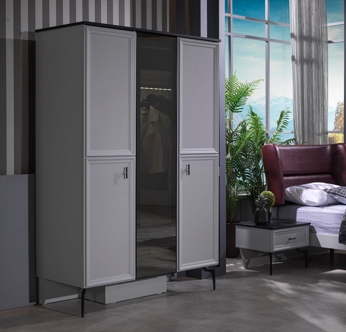 Classey Mobilya #EML22 - Zarif Gri Genç Odası