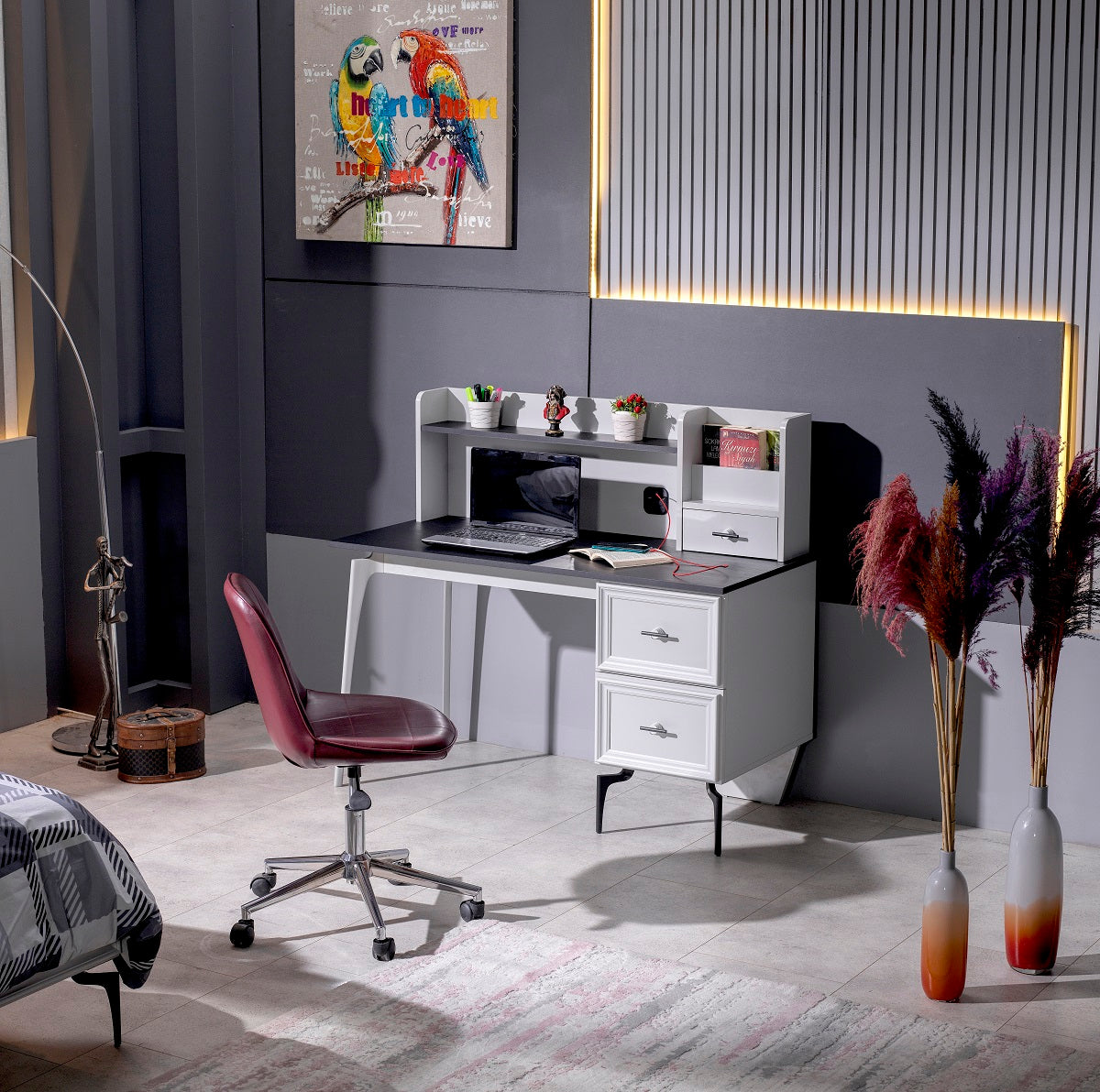 Classey Mobilya #EML22 - Zarif Gri Genç Odası